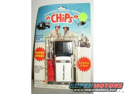CHiPs California Highway Patrol toy Bronco with launcher in packaging. Text reads 'Highway Patrol'