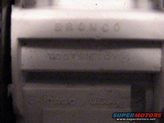 Bronco emblem and VIN plate on a vehicle part