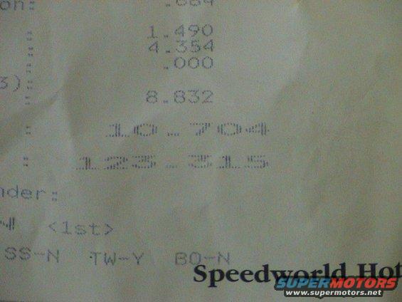 Document with racing times: 8.832, 10.704, 12.315