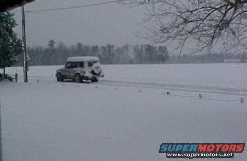 A neighbor checking out the roads.