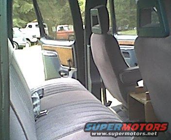 interior shot of the rear seat area