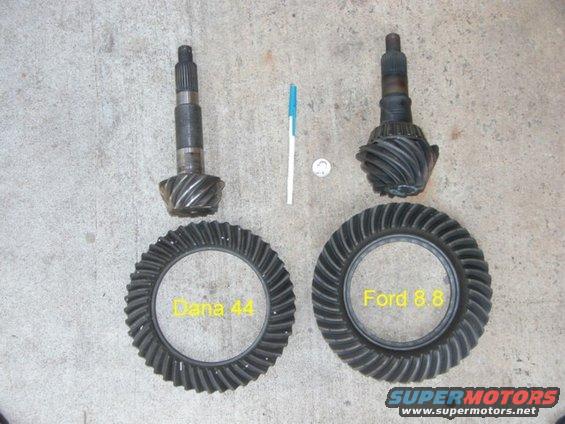 Comparison of Ford Racing 8.8 Ring & Pinion Gears to Dana 44 Ring & Pinion Gears.