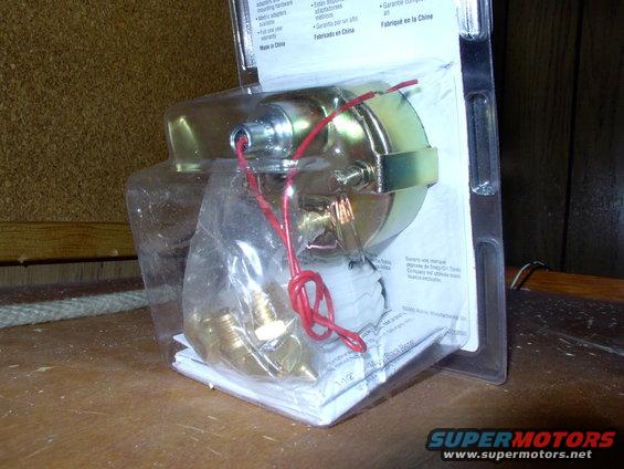 For your pennies they give you the gauge, with chrome or black ring, the tubing and all the fitting you need to get you out to 1/4" NPT male or female (your stock Bronco inlet size).