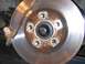 2002 Ford Crown Victoria - Notice no retaining rivets on OEM front rotor.