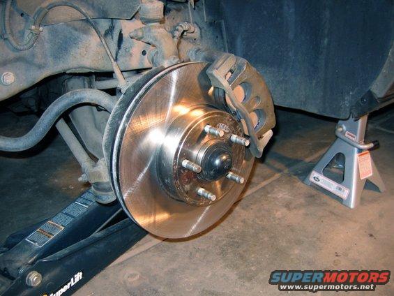 New SD-1 front rotor installed with Performance Friction pads.