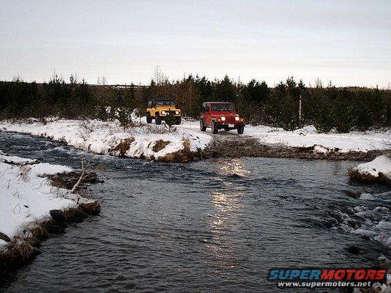 river crossing w/ stock jeep
