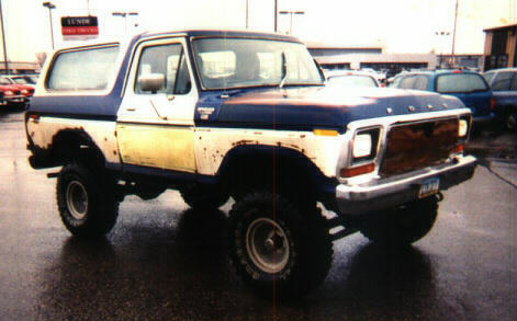 the78bronco.jpg RIP.  Man did this thing ever get parted out before it was towed to the junkyard.  This was the last picture taken of it!