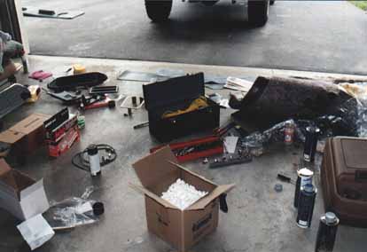 garage3.jpg interior parts being painted