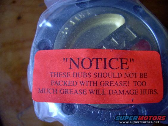 Right from MileMarker to you !  Being a cabin dwelling Canadian I don't use grease in the outer hub areas anyway (it freezes). I use.......