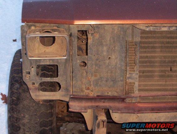from the front, you can see the cut to the right of where the headlight was, I am going to follow that cut up to the hood, dovetail it
