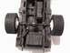 1979 Ford Bronco - This is a close-up view of the undercarriage of a model vehicle, showing its drivetrain components.