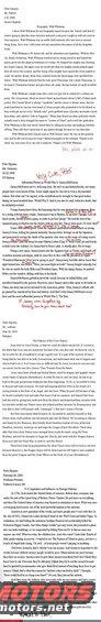 Document with handwritten notes and typed text