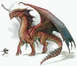 1988 Ford Bronco - A fantasy illustration depicts a dragon standing beside a small creature.