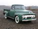 1954 Ford F-250 - This green 1954 Ford F-250 pickup truck is shown from a 3/4 front angle with an Oregon license plate.