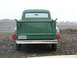 1954 Ford F-250 - The rear of a green 1954 Ford F-250 pickup truck is shown, with its distinctive tailgate lettering and Oregon license plate.