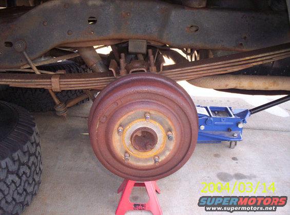 This is what the rears looked like.  In order to swap out the Wheel cylinders, you are going to have to take these off.  They did take a little persuasion, but I've had to do plenty worse..