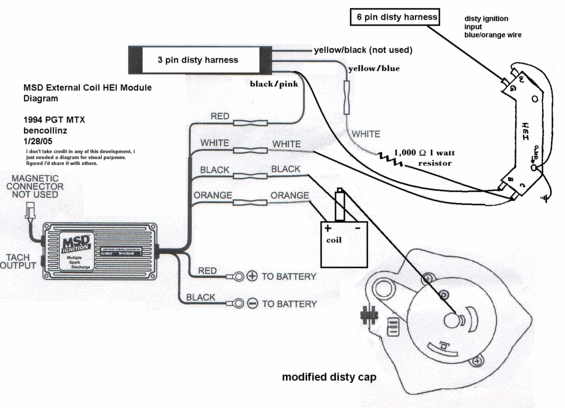 Diagram showing electrical connections for a vehicle's system