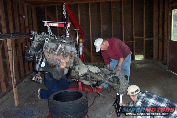 Easy now. Yes thats the Engine, Tranny and Tcase pulled all at once.