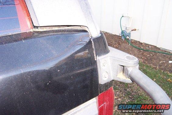 only damage on tailgate. 