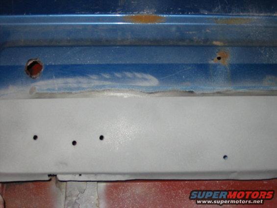 I used weld thru primer for my welds, I also left a great deal of old metal under the new skin to help line it up.(BTW, I find weld thru primer to be crap and will never use it again. All it did was bubble the welds.)