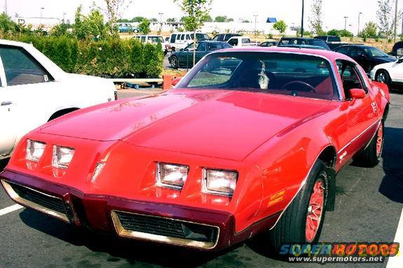 Red 1979 Pontiac Firebird front 3/4 view