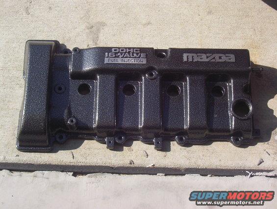 Mazda DOHC 16-valve fuel injection valve cover, dark metallic finish