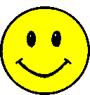 Yellow smiley face icon with black outline and features