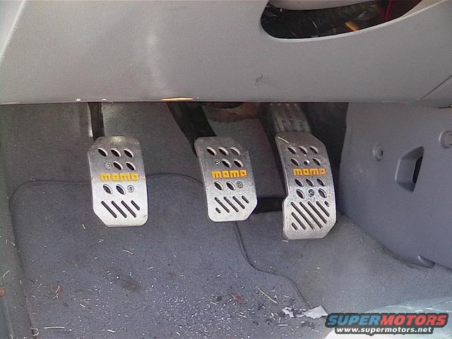 Momo pedal covers in a vehicle interior