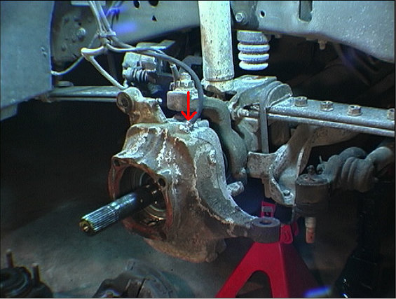 4x4vacuumline.jpg The red arrow indicates where the stock, rubber vacuum lines connect.  The ends of mine were brittle so I trimmed them at about 130,000 miles.