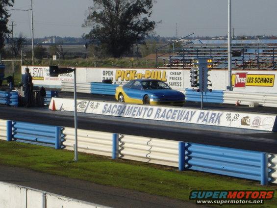 
Staging for a run on Test & Tune day @ Sacramento Raceway.