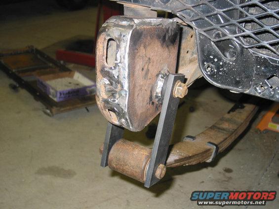 boxedframeandshackle.jpg Boxed in front frame horn with installed shackle bushing.