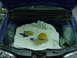 1998 Volkswagen Jetta - Car engine bay prepared for work with tools and protective covering.