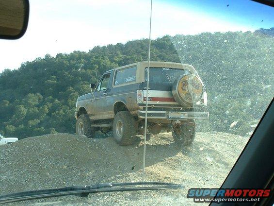 1991 Ford Bronco rear view with spare tire on back