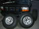 these are the tires and rims that I bought from this really cool guy named Justin in Redwoodcity (RDub). He sold me a set of five 33" BFG mud terrains on alloy rims for $700.  they had 90% tread left and the spare still had the little spiky things wh...