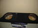 2003 Ford Ranger - A custom speaker enclosure with cutouts for speakers is shown resting on a box.