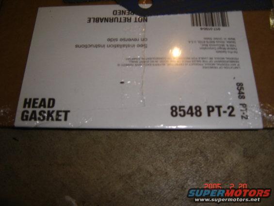 This is the Fel-pro head gasket recommended by the parts store AND Trick Flow