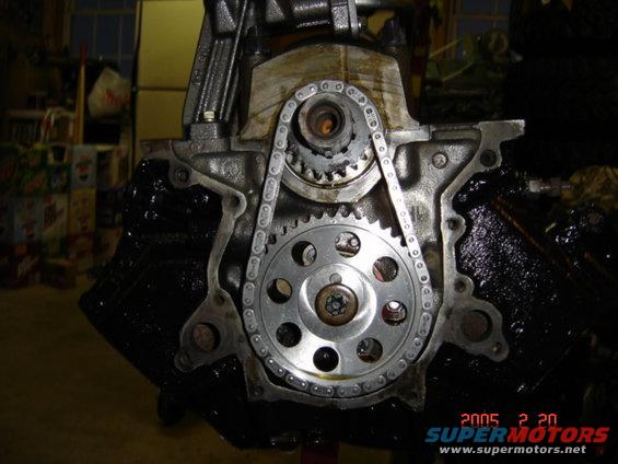 Double Roller timing chain installed
