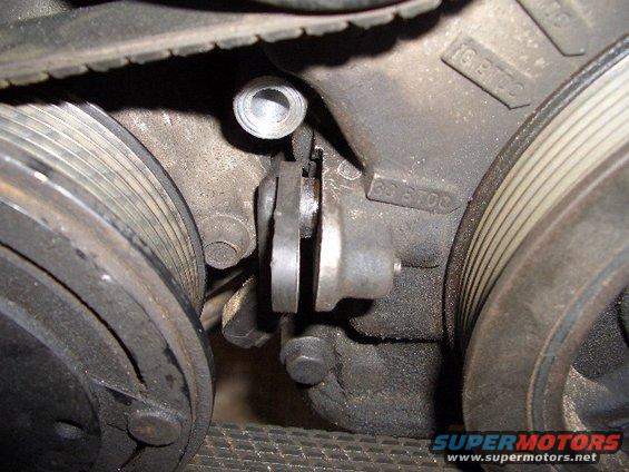 Engine pulley and belt system with visible casting numbers