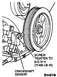 1992 Ford Crown Victoria - Diagram shows a pulley assembly with a screw tightened to 8-12 Nm (71-106 LB-IN).