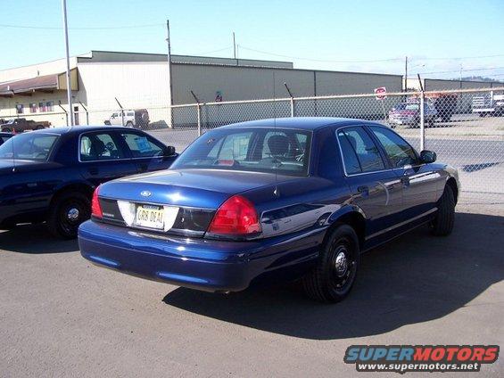 Blue 2001 Ford Crown Victoria rear view