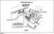 1993 Ford Mustang - Diagram illustrates heater hose routing for a 5.0L engine, detailing inlet and outlet hose connections and restrictor placement.
