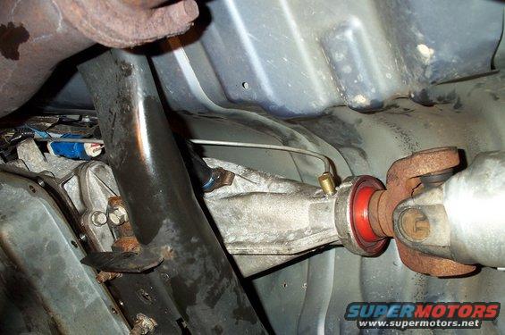 forced-lube-line.jpg The line ran and installed at the rear fitting, near the bushing. 