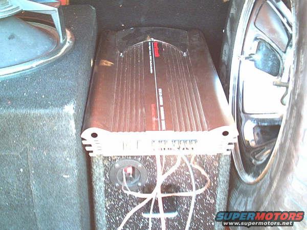 Power Acustics 1600W 2 Channel amp

Under amp: 2 MTX Roadthunder 8" subs