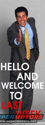 man in suit with hand extended, text says "HELLO AND WELCOME TO LAST WEEK MOTORS"