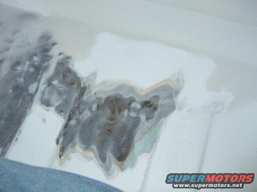 Broke through the bondo down to the bare metal. 