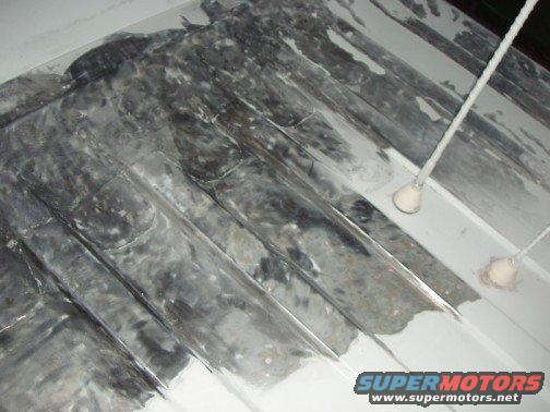 The end of the first day's worth of grinding away bondo. 