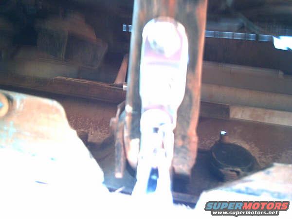 bottum view of bolts to frame