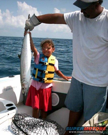 my 7yr olds first fish a 35" king fish