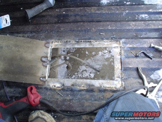 The 3 backing plates made out of 18 ga sheet metal.