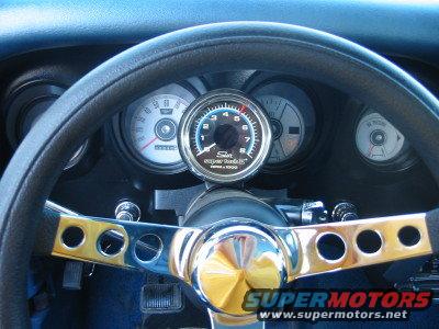 This is a picture of the white faced gauges I installed in my car.